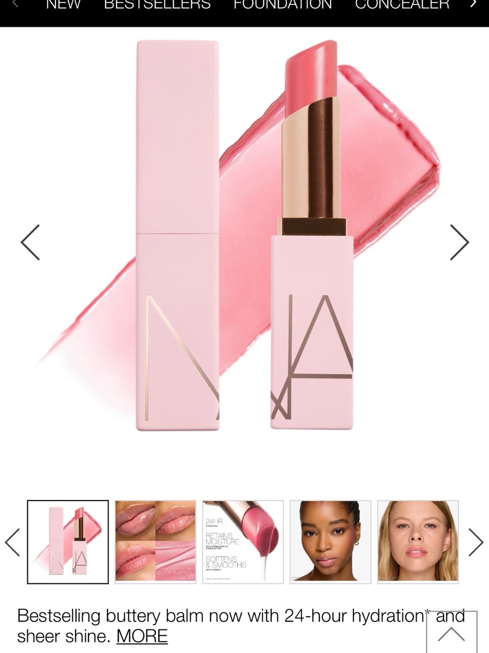 NARS Sheer Petal Pink Moisturizing Lip Balm